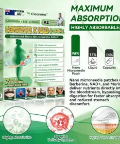 𝐂𝐥𝐞𝐚𝐫𝐞𝐧𝐚® 𝐌𝐨𝐫𝐢𝐧𝐠𝐚 · 𝐁𝐞𝐞 𝐯𝐞𝐧𝐨𝐦 · 𝐁𝐞𝐫𝐛𝐞𝐫𝐢𝐧𝐞 × 𝐍𝐀𝐃+ 𝟖-𝐢𝐧-𝟏 𝐀𝐝𝐯𝐚𝐧𝐜𝐞𝐝 𝐍𝐚𝐧𝐨 𝐌𝐢𝐜𝐫𝐨𝐧𝐞𝐞𝐝𝐥𝐞 𝐏𝐚𝐭𝐜𝐡