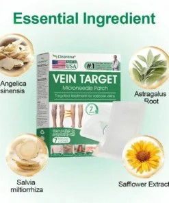 Clearena® VeinTarget Microneedle Patch Once Daily, Visible Results in 7 Days