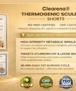 𝐂𝐥𝐞𝐚𝐫𝐞𝐧𝐚® 6-In-1 Micro-Particle Sculpting & Fat-Burn Shorts — With Berberine · Moringa · EGCG × NAD+
