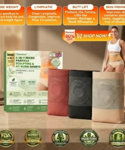 𝐂𝐥𝐞𝐚𝐫𝐞𝐧𝐚® 6-In-1 Micro-Particle Sculpting & Fat-Burn Shorts — With Berberine · Moringa · EGCG × NAD+