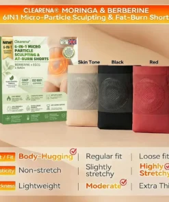 𝐂𝐥𝐞𝐚𝐫𝐞𝐧𝐚® 6-In-1 Micro-Particle Sculpting & Fat-Burn Shorts — With Berberine · Moringa · EGCG × NAD+